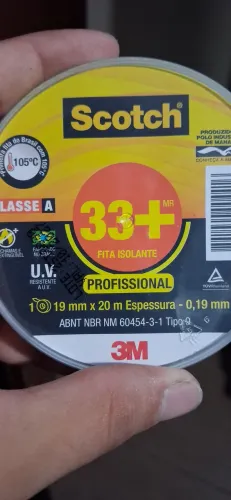 Kit com 10 fita de isolante scotch 33+ 20m