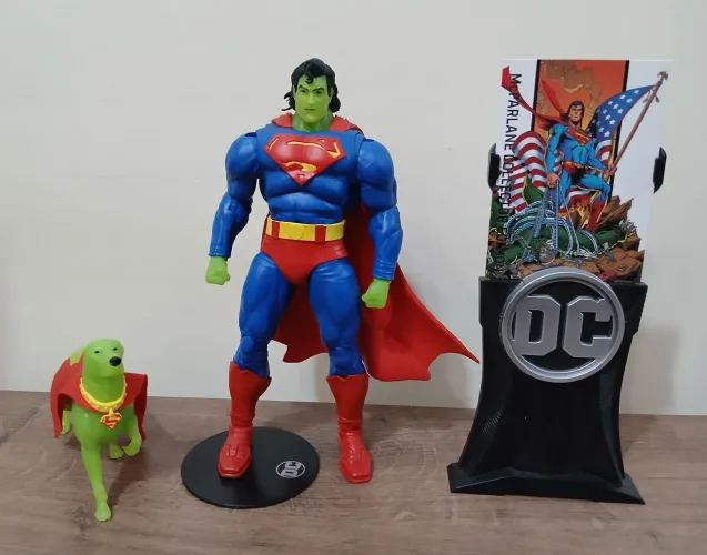 Superman Kryptonizado + Krypto Kryptonizado também!!! Esse é raro! Mcfarlane Toys