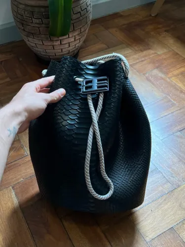 Bolsa Baja East Melissa Preta Bag ombro