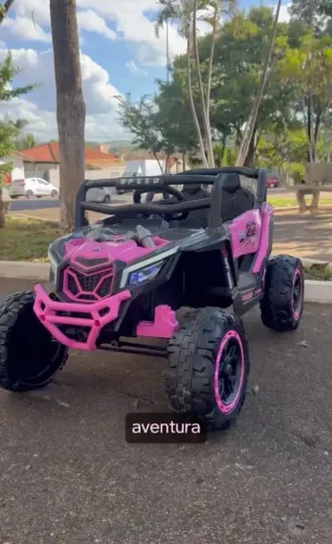 Carro Elétrico Infantil 12v Off Road Com Controle Remoto - Rosa