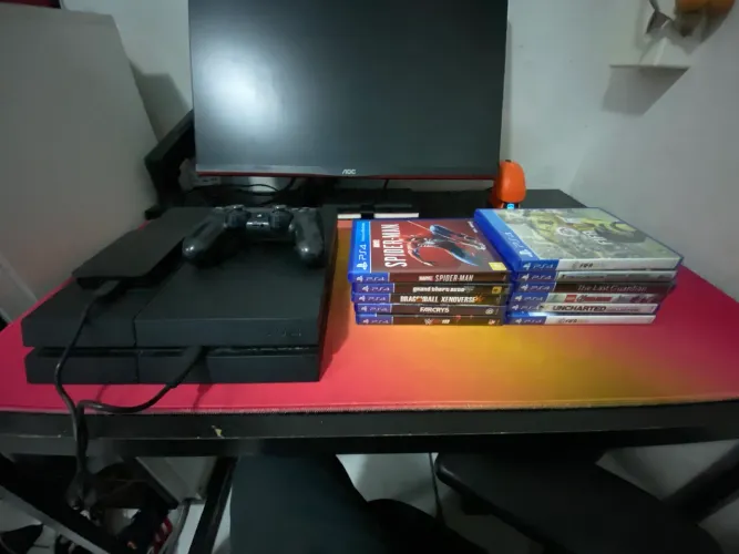 PS4 + HD EXTERNO SAMSUNG 1TB + 11 JOGOS