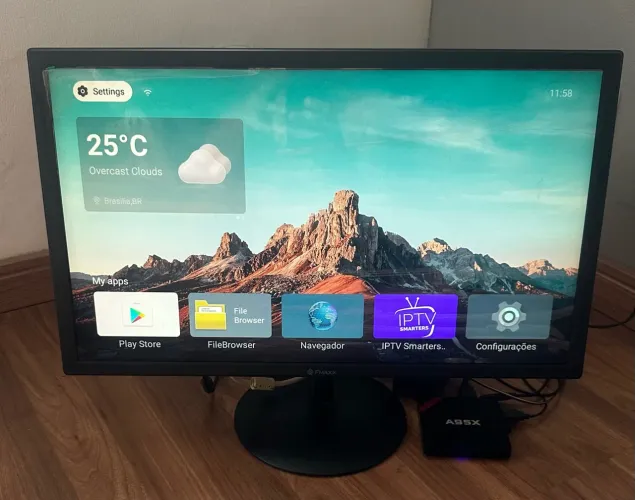MONITOR TV 27 LED SMART ANDROID BOX 4K