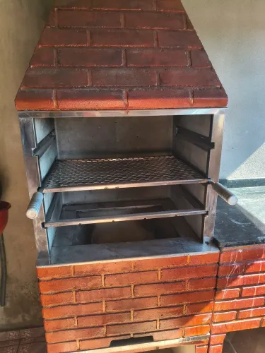 Churrasqueira de parede grande completo