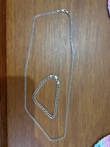 Pulseira e correntinha de prata 925