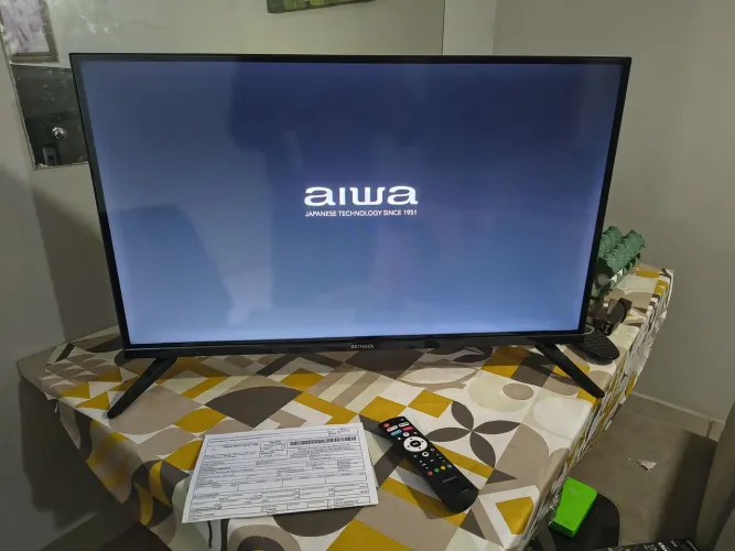 Smart tv 32 android aiwa novinha com nota fiscal