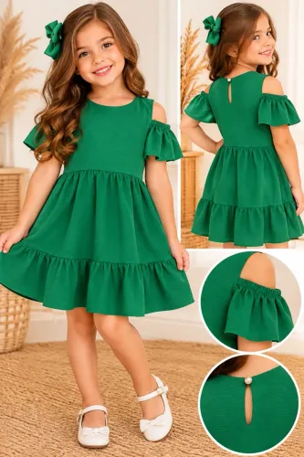 VESTIDO INFANTIL VERDE - SEMINOVO