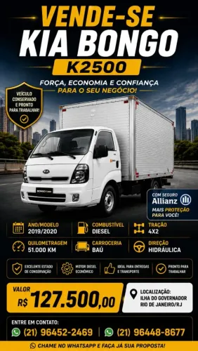 KIA BONGO K2500 COM BAÚ