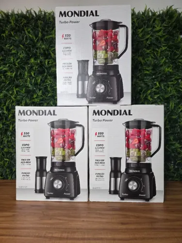 Liquidificador Mondial Turbo Power, Preto, 550W, 220V 