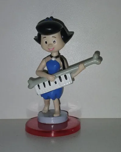 BONECA MINIATURA OS FLINTSTONES BETTY RUBBLE COLADA NA BASE