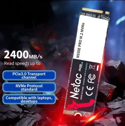 SSD 128GB NVMe Netac Original, N930E, Gen 3x4, PCle (Novo)
