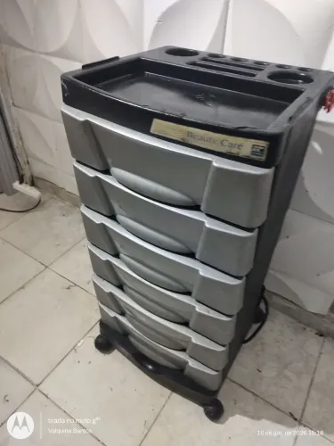 Carrinho Auxiliar para Salão de Beleza Beauty Care com 6 Gavetas