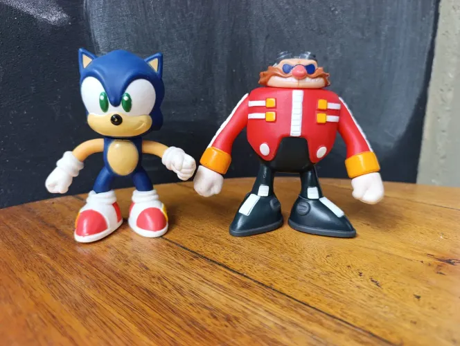 BONECOS SONIC THE HEDGEHOG E D. IVO EGGMAN ROBOTINIK HABIB'S 2023 RARIDADES 