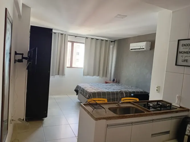 Flat com 1 quarto mobiliado para aluguel em Boa Viagem, edf. Golden Shopping Home