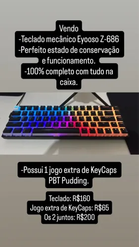 Teclado mecânico Eyooso z686