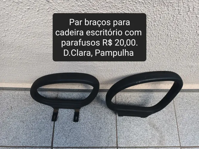 Braços para cadeira escritório preto