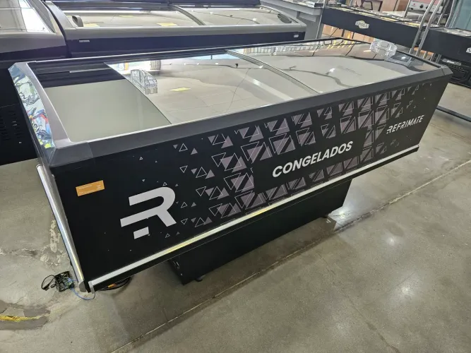 ilha de congelados 2 metros 580L para mercados - nova