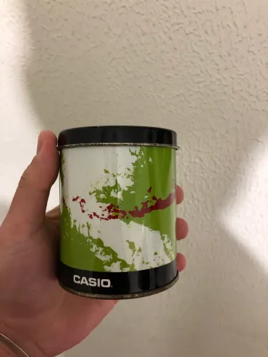 Caixa de metal lata relogio casio