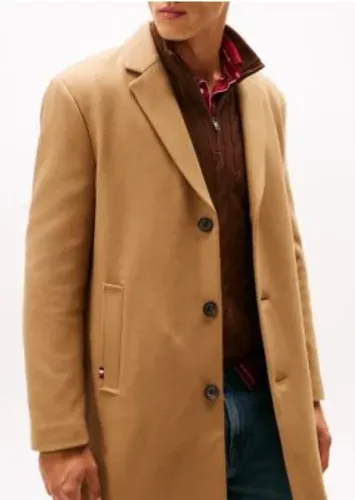 Wool-Blend Casual Coat (Casaco casual em mistura de lã)