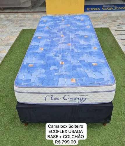Cama Box Solteiro ECOFLEX USADA - ENTREGO 