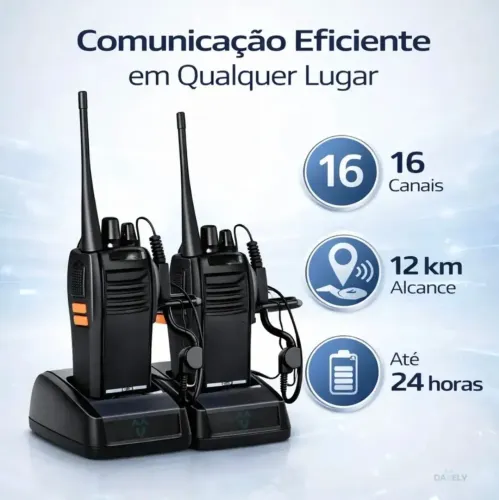 Kit 2 rádio comunicadores Baofeng
