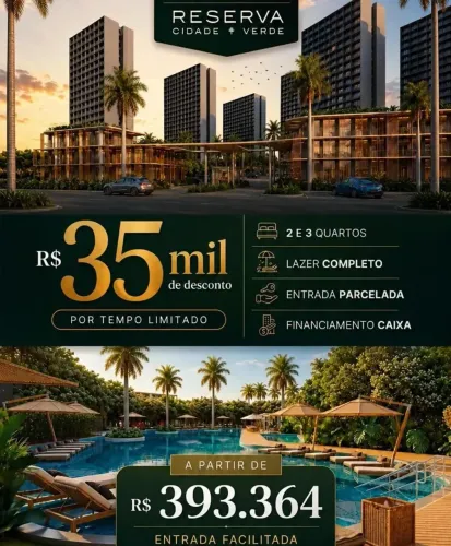 Apartamento com 2/4 no Condominio Reseva Cidade Verde