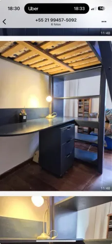 Cama solteiro com mesa