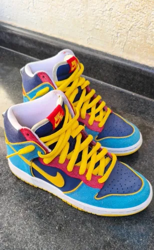 Nike SB Dunk High Pac-Man Colecionável - Design Colorido, Raro e Icônico