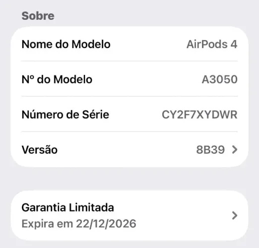 Vendo Airpod 4, em excelente estado, sem marcas e com capinha de proteção da case
