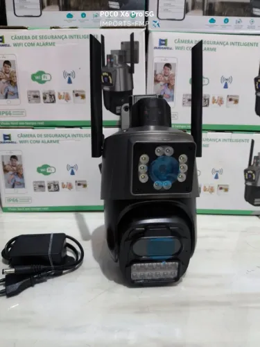 Camera de segurança lente dupla superior - 360° - Externa - Aplicativo ICSEE - Modelo A38