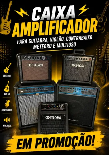 Caixa amplificador para guitarra violão contrabaixo Meteoro e multiuso