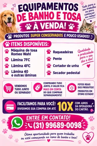 Equipamentos de banho e tosa