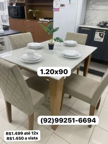 mesa de 4 lugares 1.20x90
