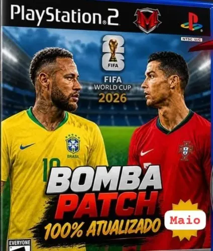 Bomba patch2026 copa Playstation 2 cd 5 cada jogos