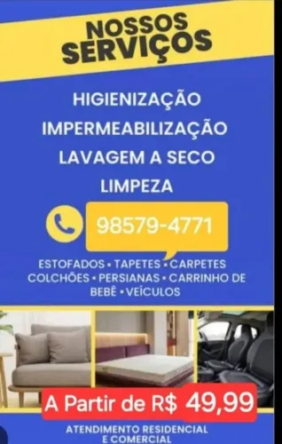 Lavagem a Seco/ Higienizarçao de Sofá Profissional