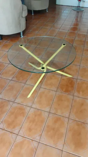 Mesa de centro de vidro 80cm