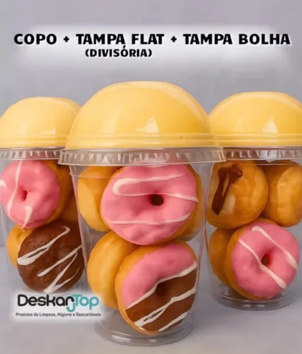 COPO + TAMPA BOLHA + TAMPA COM FURO