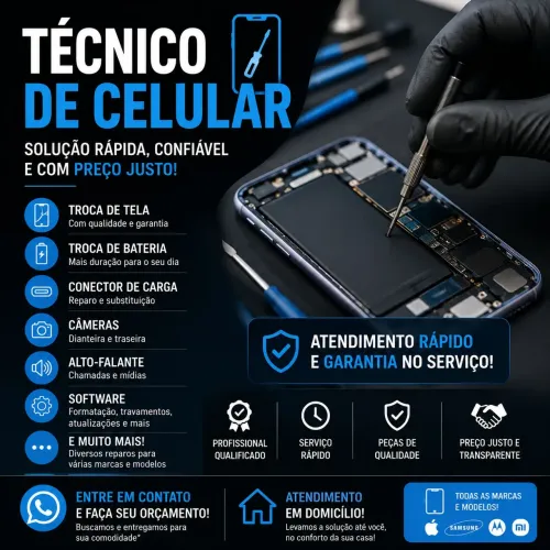 ? Técnico de Celular em Domicílio | Conserto Rápido e com Garantia