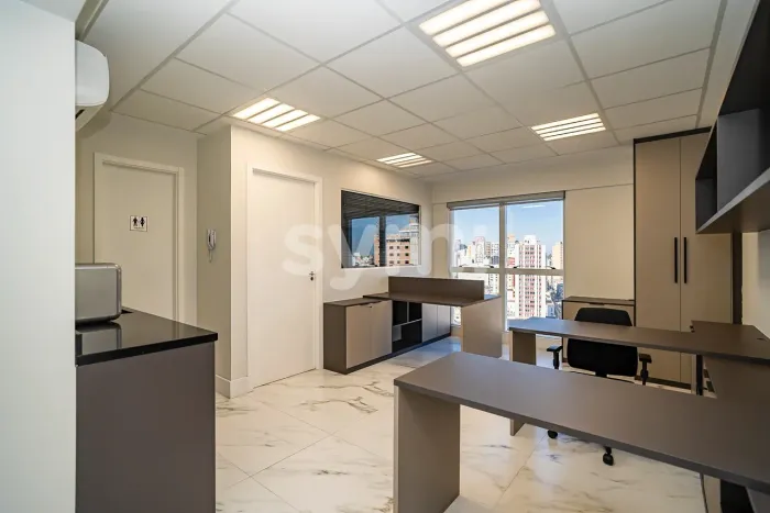 SALA SEMIMOBILIADA COM 1 VAGA CENTRO CÍVICO
