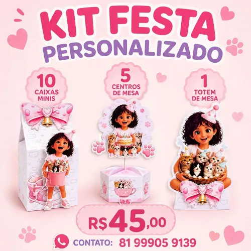 Kit festa personalizado 