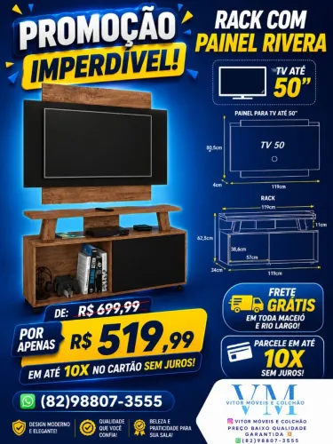 PROMOÇÃO CONJUNTO RACK + PAINEL