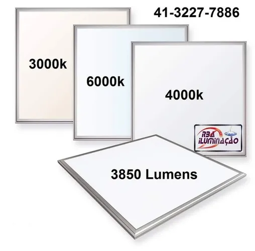 Plafon Painel Downligh 62x62cm Embutir