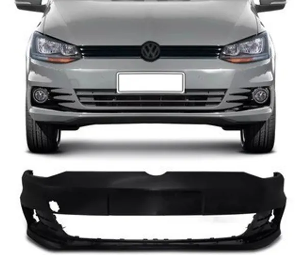 Parachoque Dianteiro Volkswagem Fox 2015 à 2022 - Preto Liso - Loma Plast