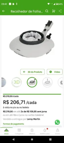 Recolhedor de Folhas para piscina Naterial 