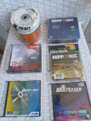 CD R, DVD R, DVD RW, mídias virgens! 
