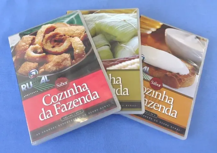 03 DVDs Globo Rural Cozinha da Fazenda - Volumes 1, 2 e 3
