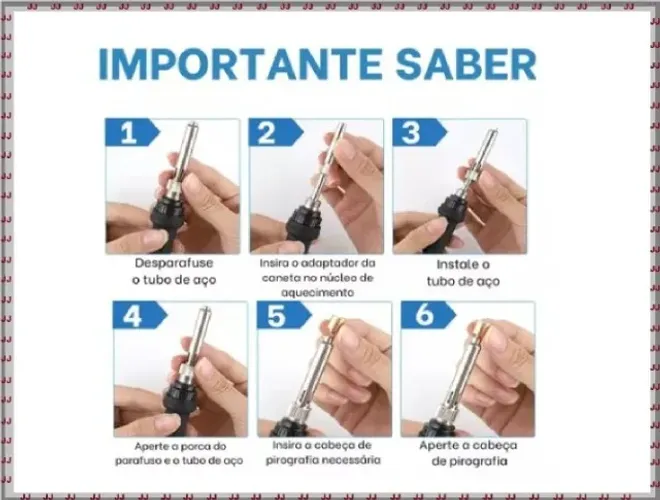 Ferro de solda 60w com regulagem de temperatura e kit de acessórios