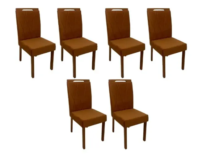 Cadeiras Isa 6 unidades Cinamomo/Terracota Até 12x - Frete Grátis