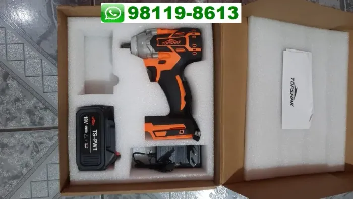 Parafusadeira e Chave de impacto a bateria 18v Motor BL - NOVA Topshak 