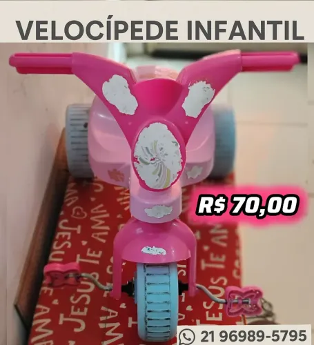 Velocípede Infantil Rosa