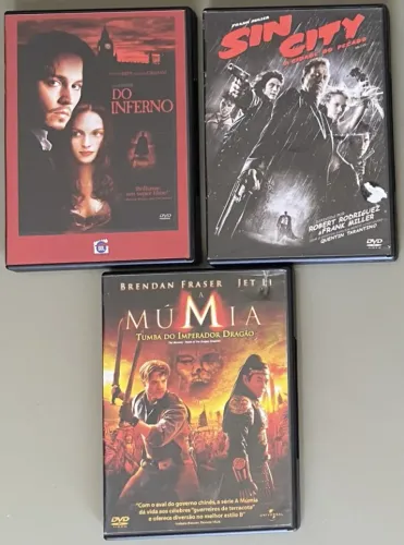 Lote DVDs Ação Sin City + Múmia 3 + Do Inferno